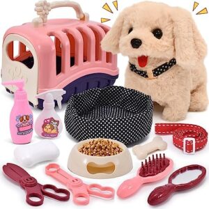 G.C 13Pcs Dog Toys for Kids Girls, Walking Barking Electronic Interact…